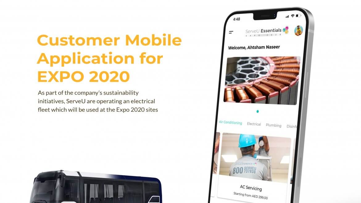 ServeU launches mobile application and operates electric fleet for their facilities management operations at Expo 2020 Dubai